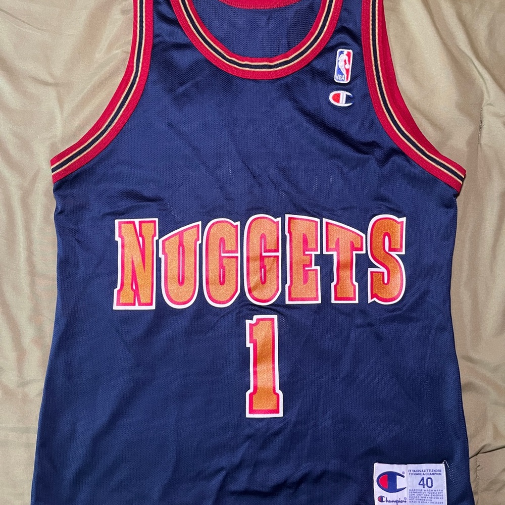 Vintage 90s Champion Mahmoud Abdul-Rauf (Chris Jackson) Basketball Jersey